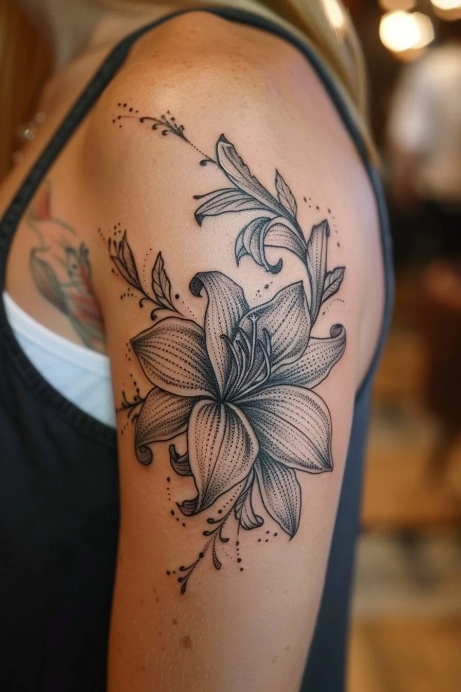 Stargazer Lily Tattoo