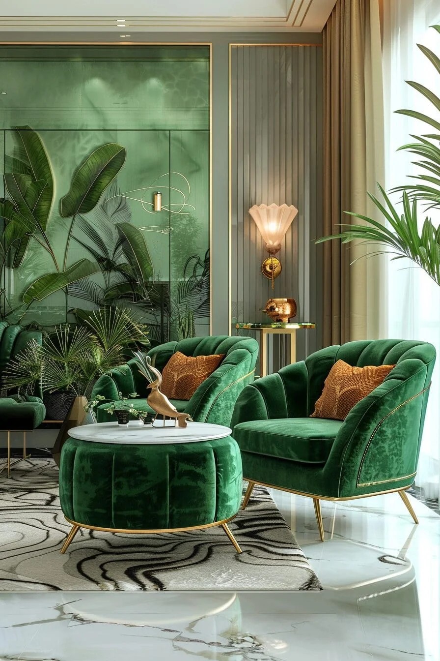 Green and Gold Decor