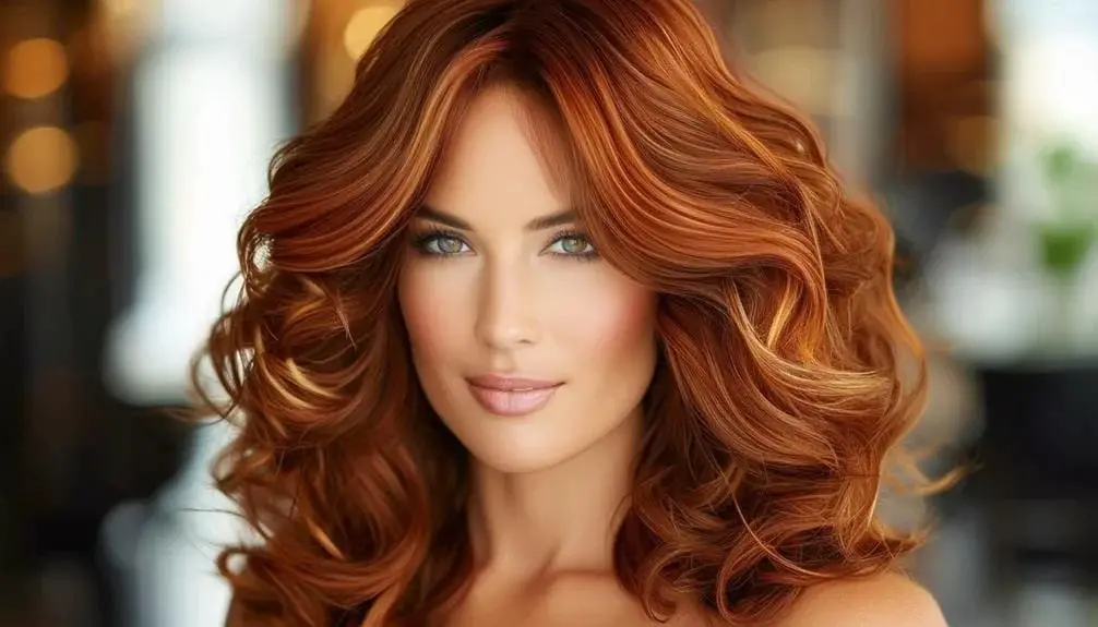 Copper Highlights on Thick Hair