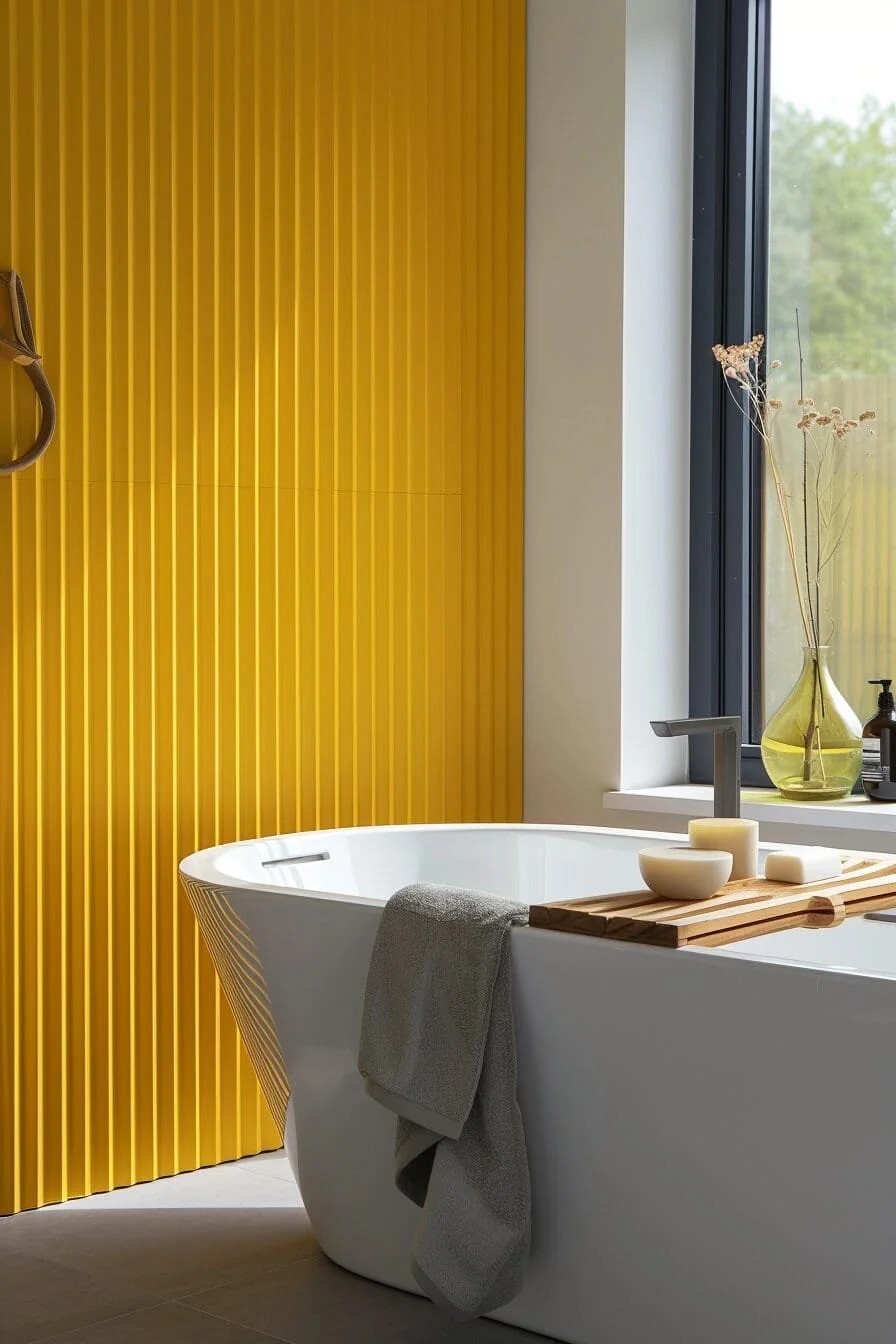 Mustard Yellow Accent Wall