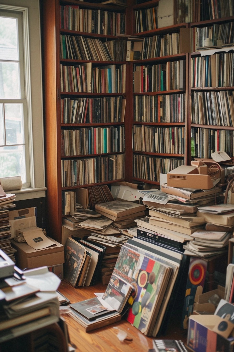 Vintage Record Collection Chaos