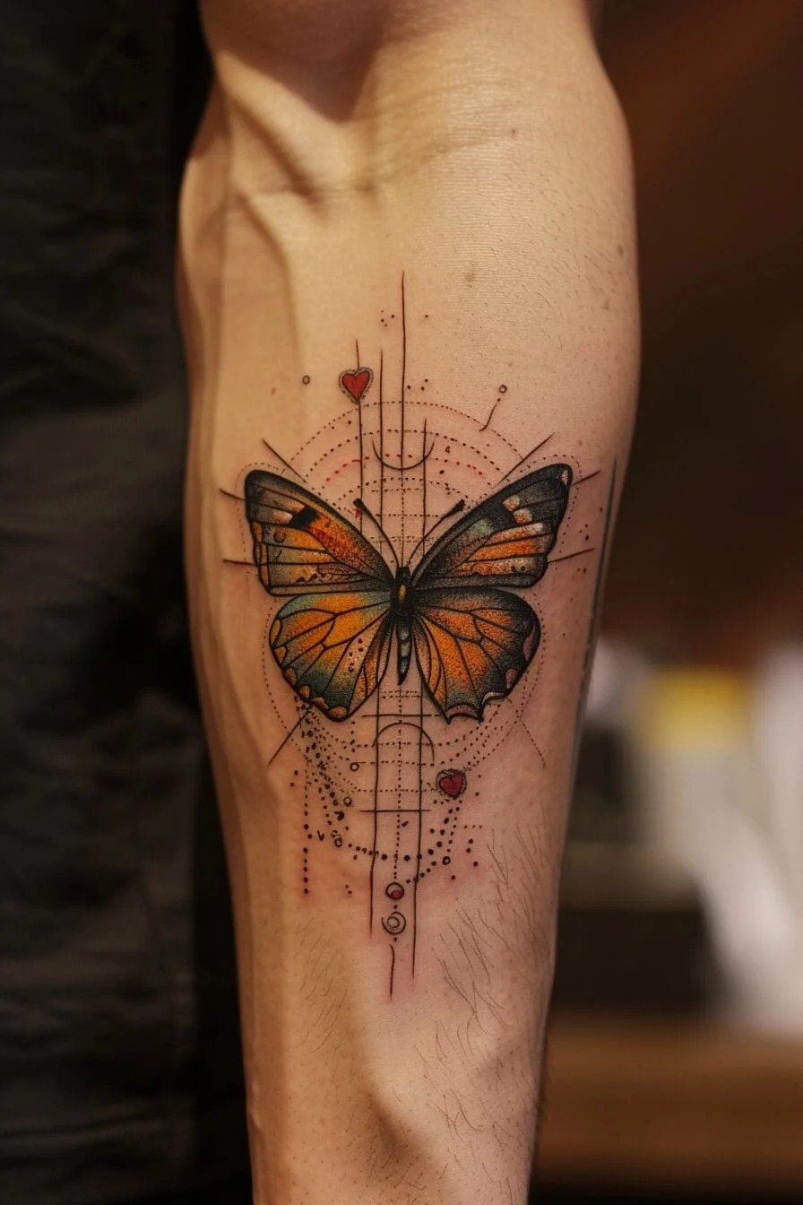 Butterfly with a Heartbeat: Symbolizes love, life, and the beauty of life