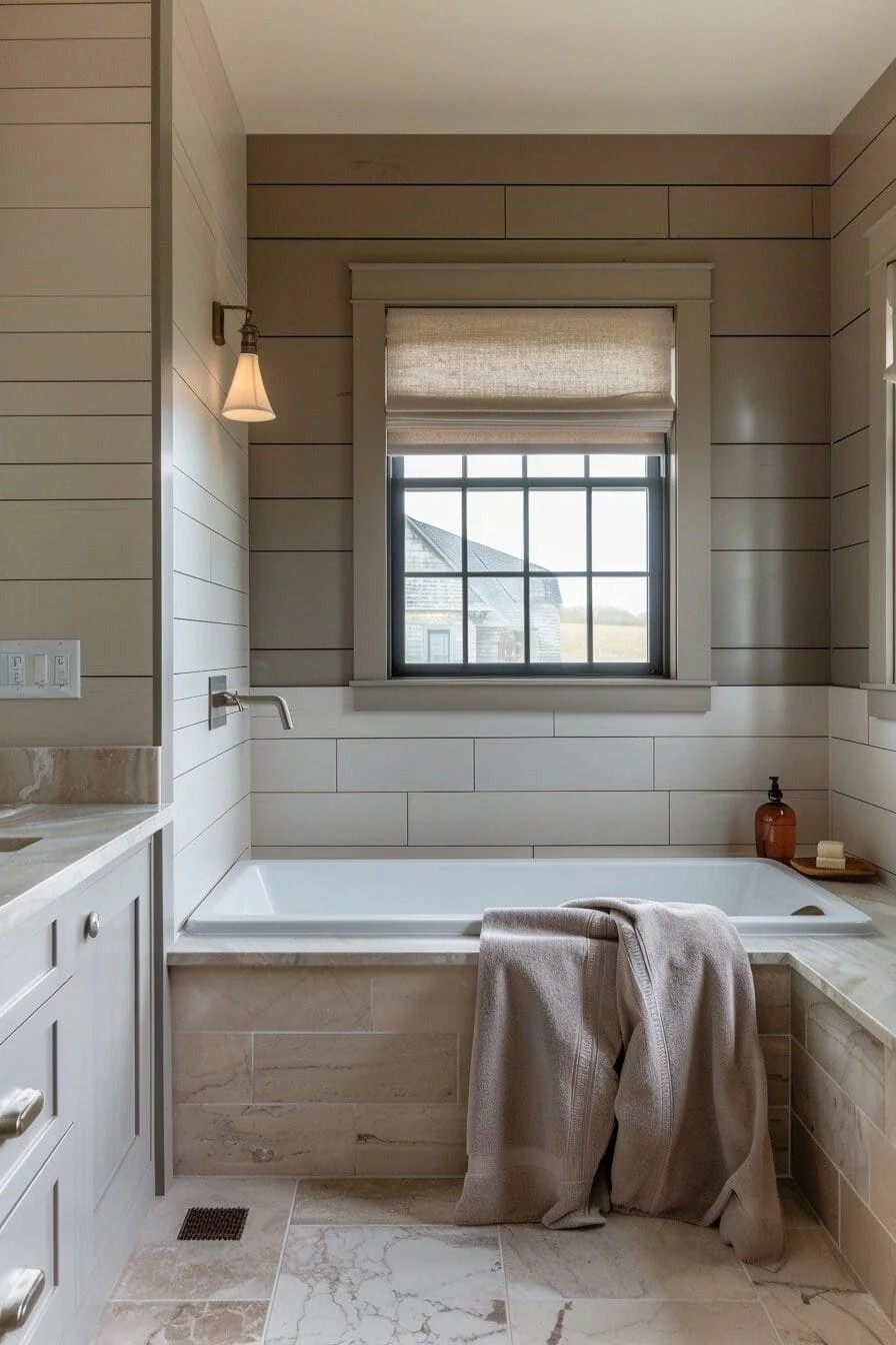 Light Brown Shiplap Walls