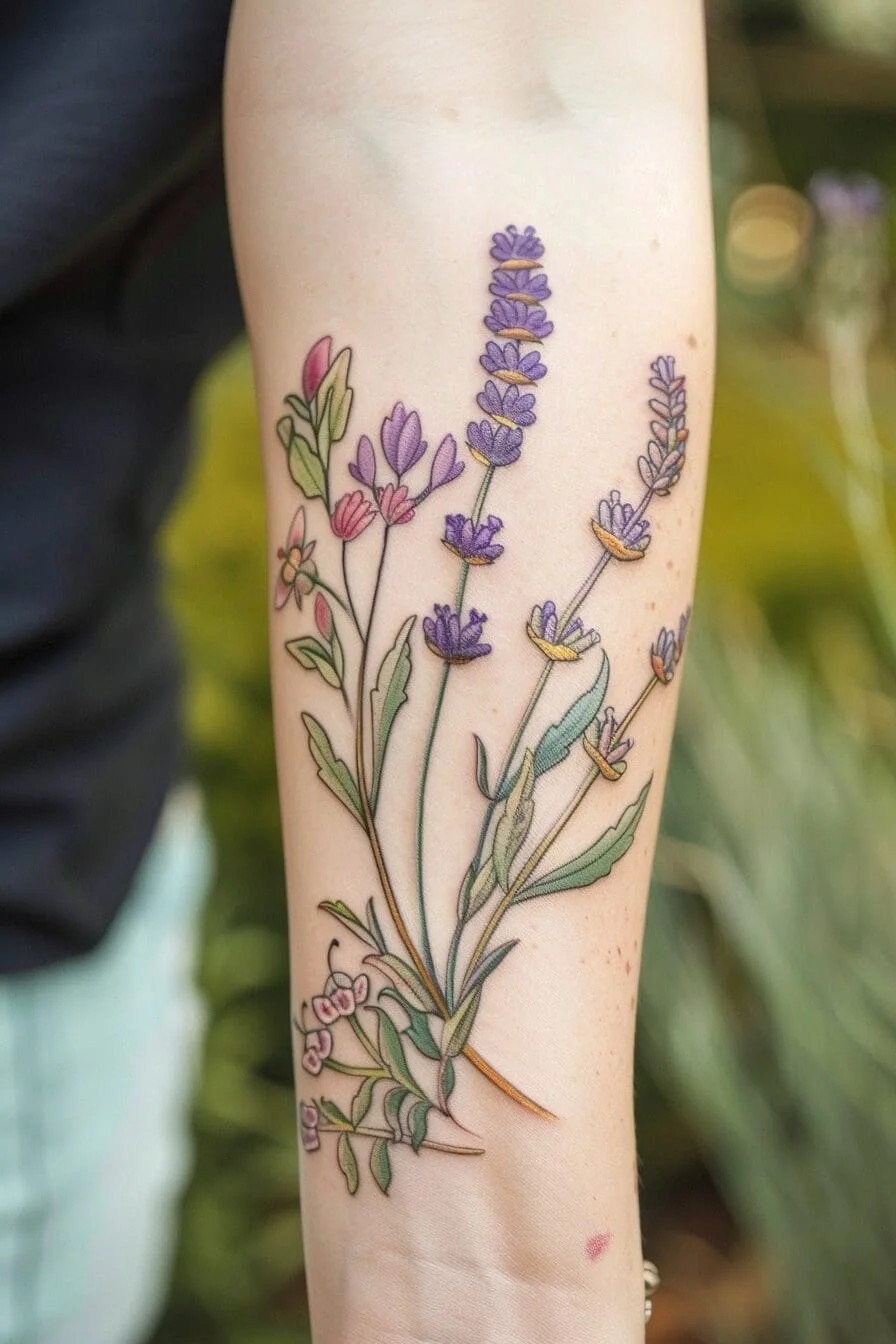 Lavender with Other Flowers