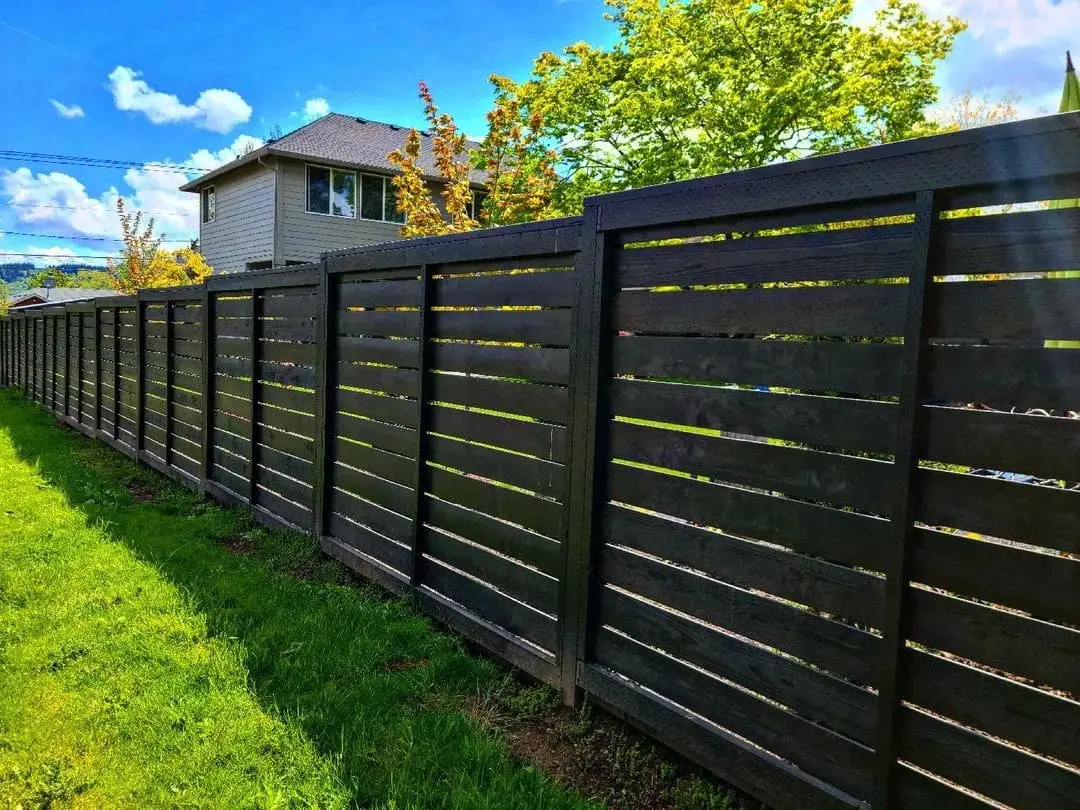 Black Wood Fence