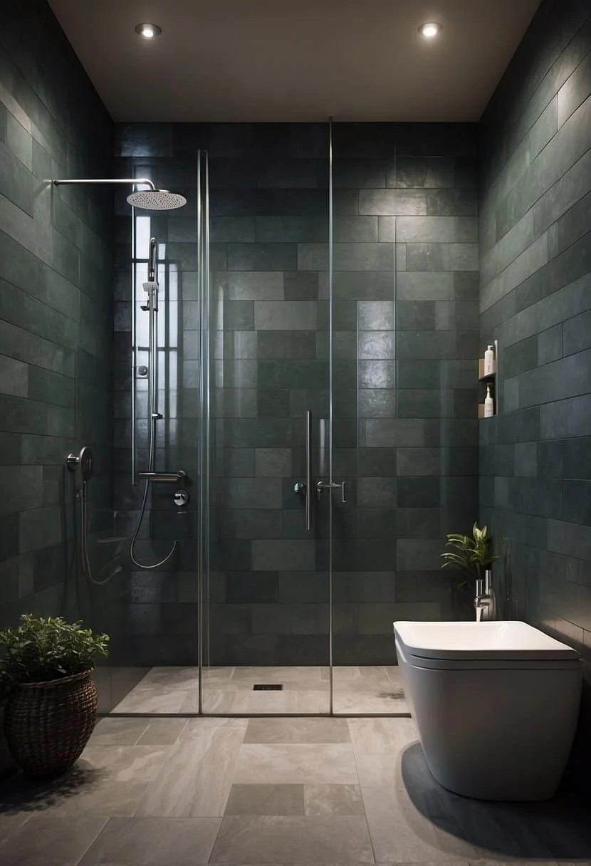 Choose Large Tiles for Your Small Bathroom Shower to Create Illusion of Space