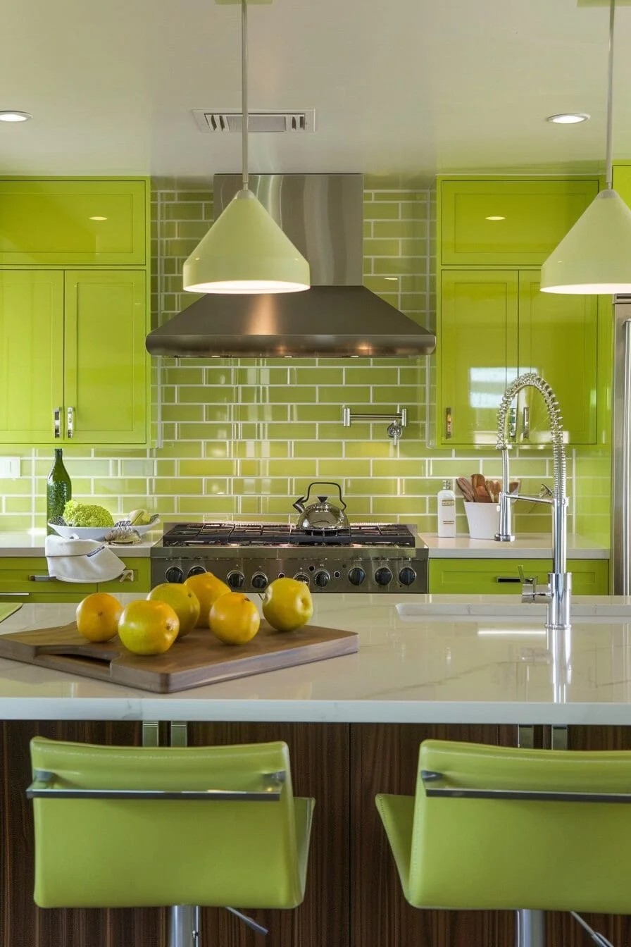 Chartreuse Kitchen Decor Accents