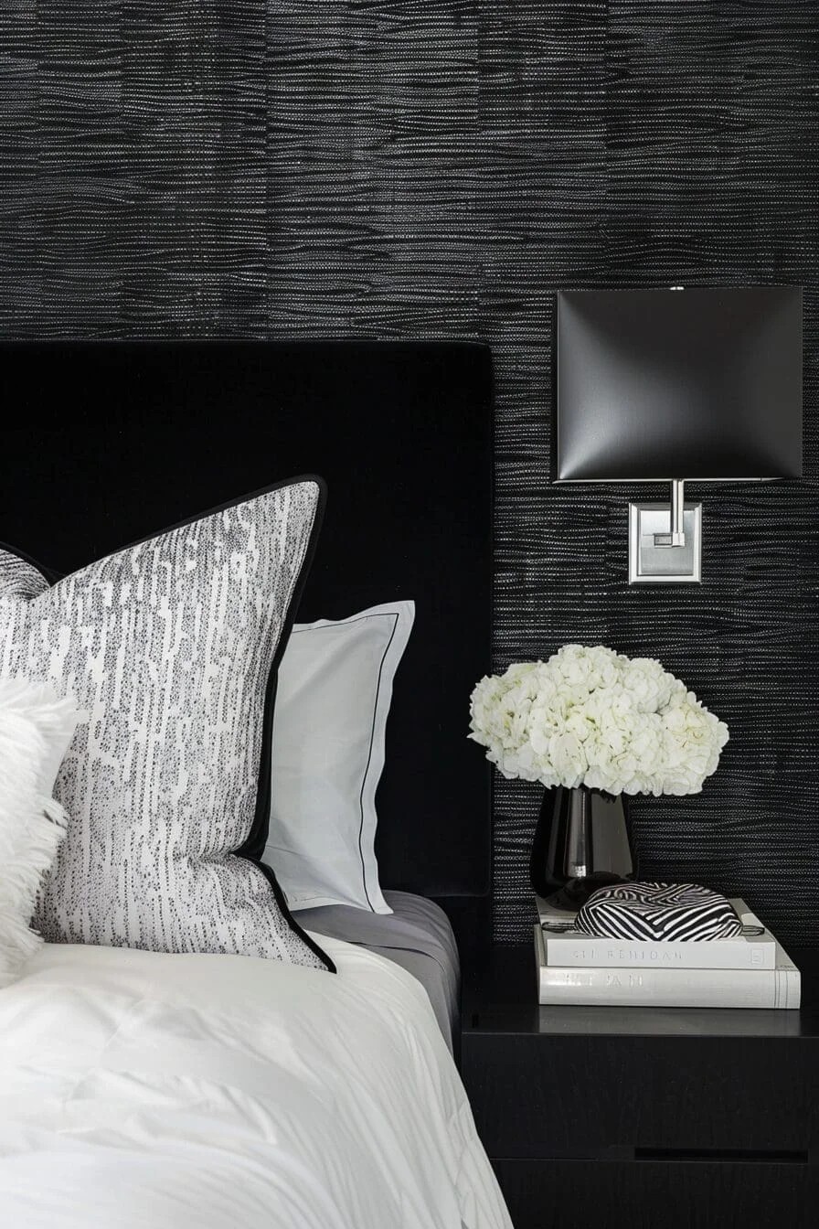 Textured Black Wallpaper