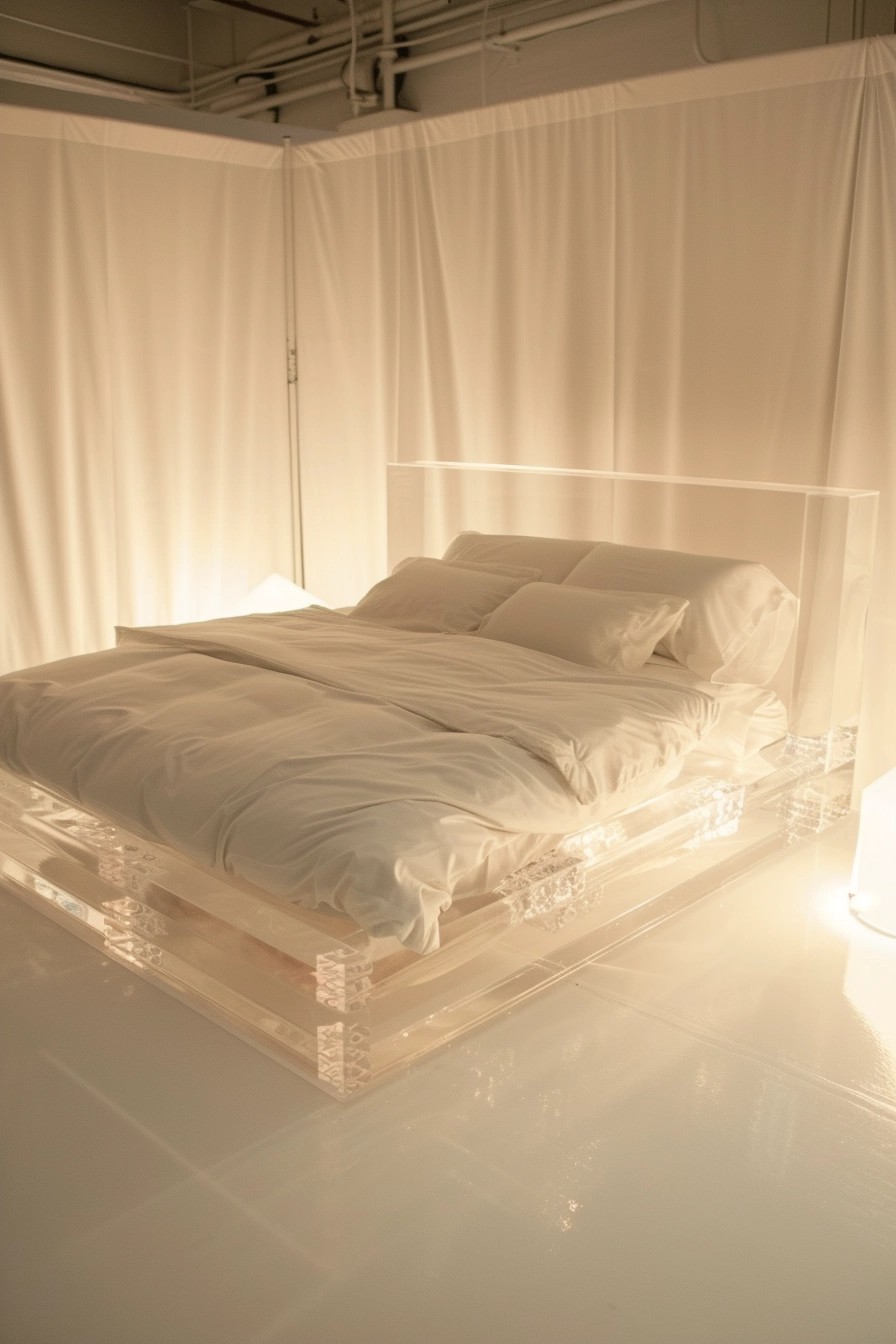 Transparent Acrylic Bed Frame