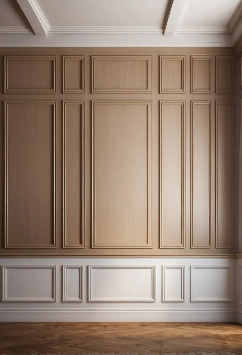 Wood Trim Accent Wall With Wainscoting