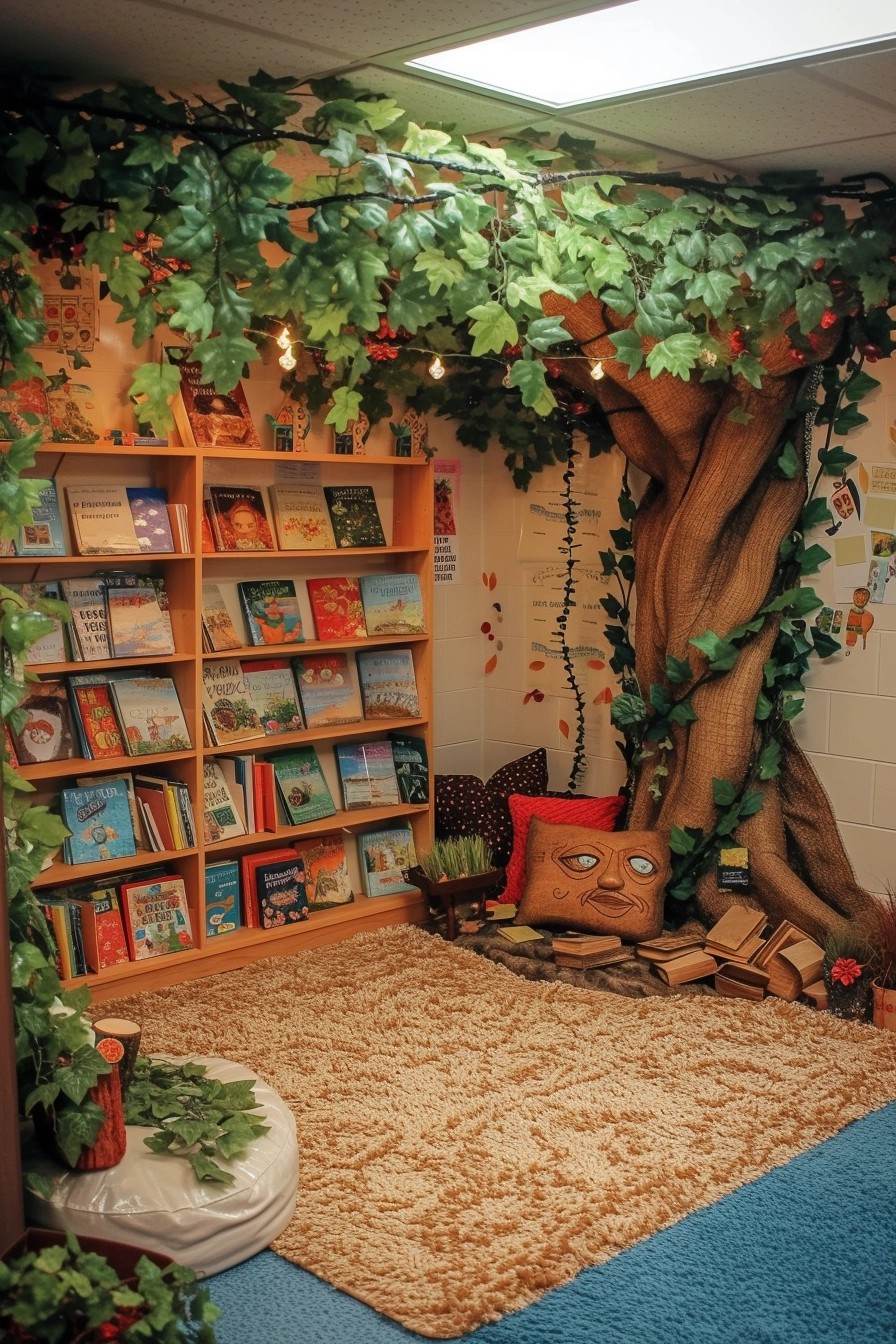 Cozy Poet-Tree Reading Corner