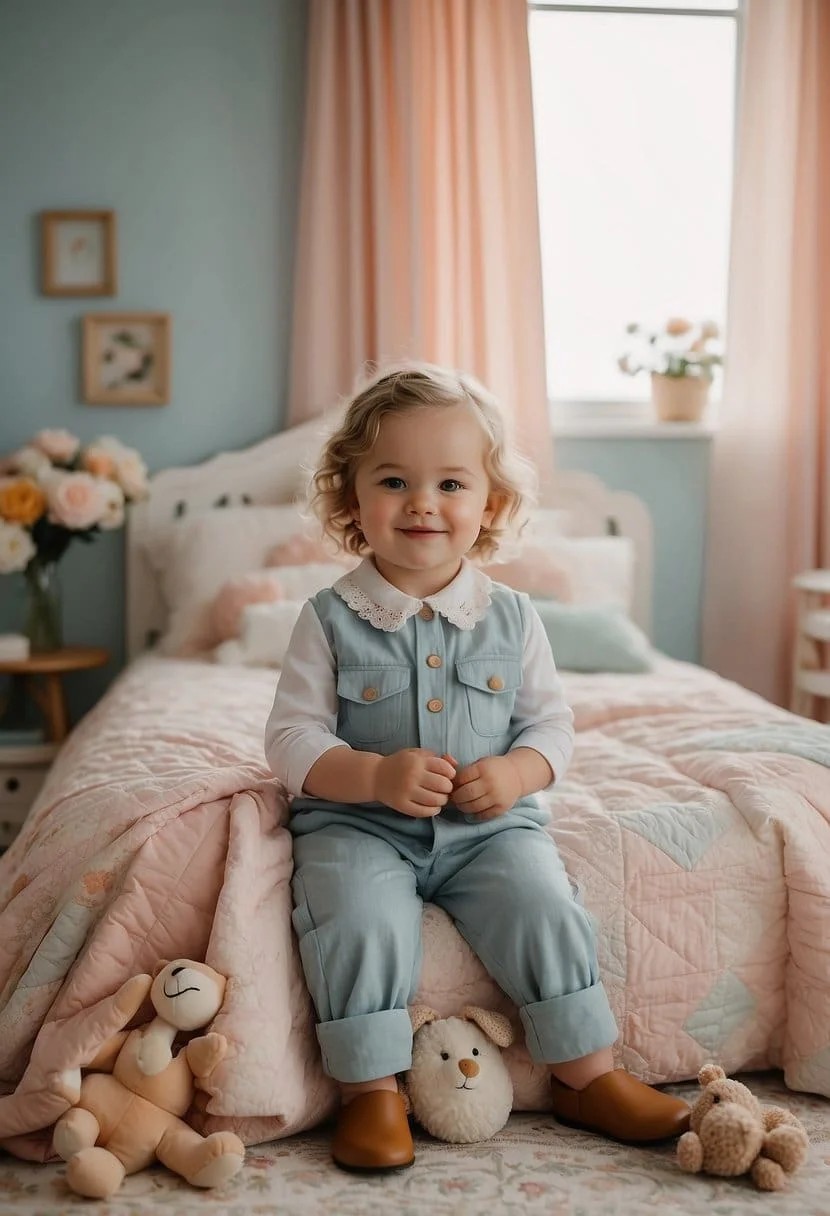 Toddler Girl Bedroom With Vintage Charm