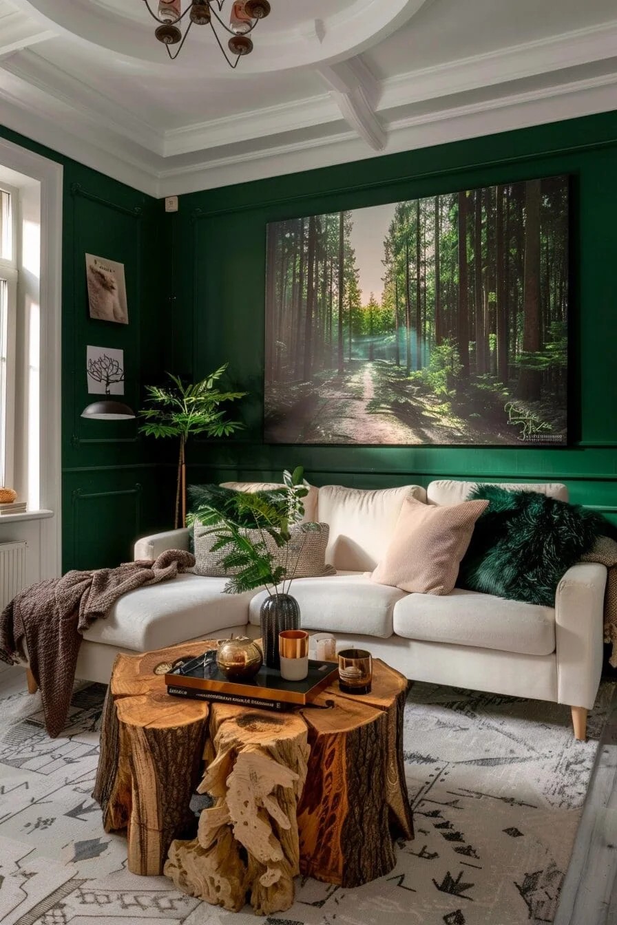 Forest Green Accent Wall