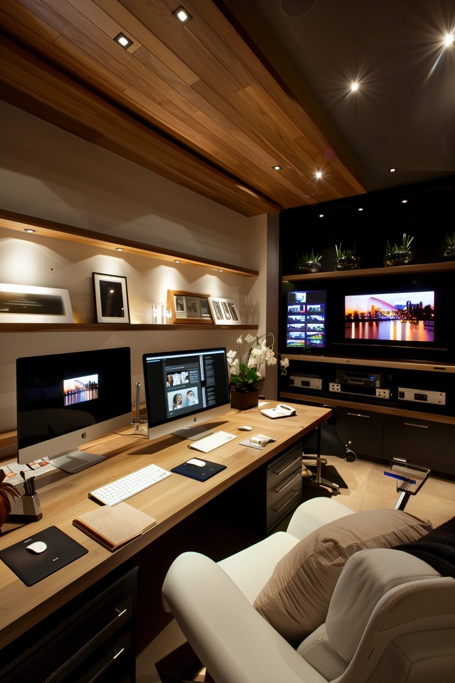 Home Office With Smart Home Technology