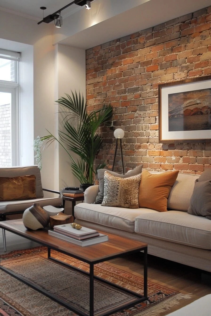 Exposed Brick Accent Wall