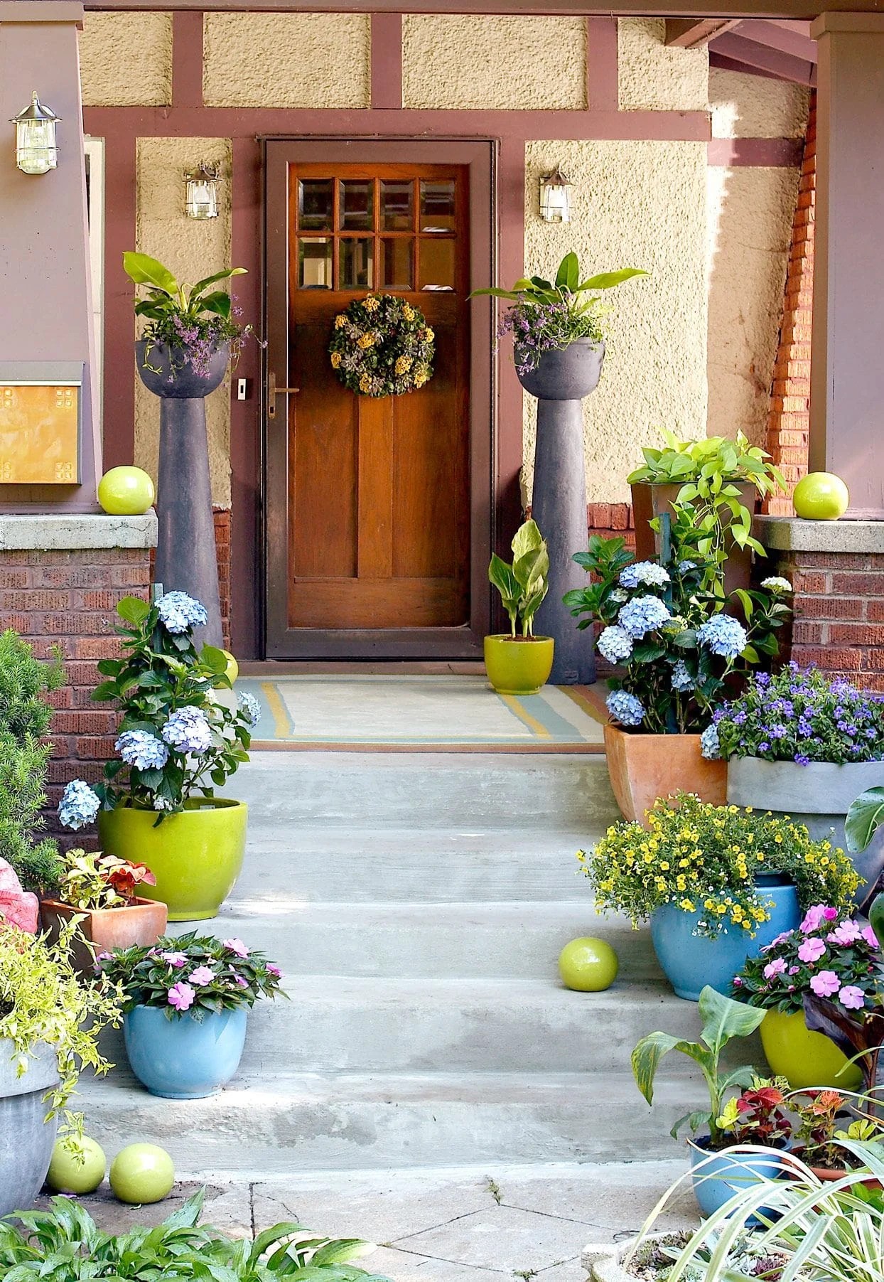 Few Potted Plants by The Door