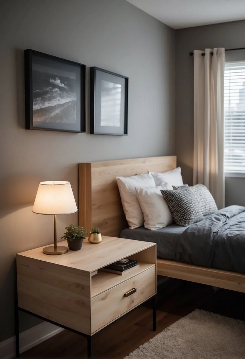 Install Floating Nightstands in Your Small Guest Bedroom to Save Space