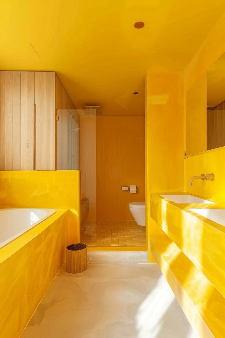 Mustard Yellow Accent Wall