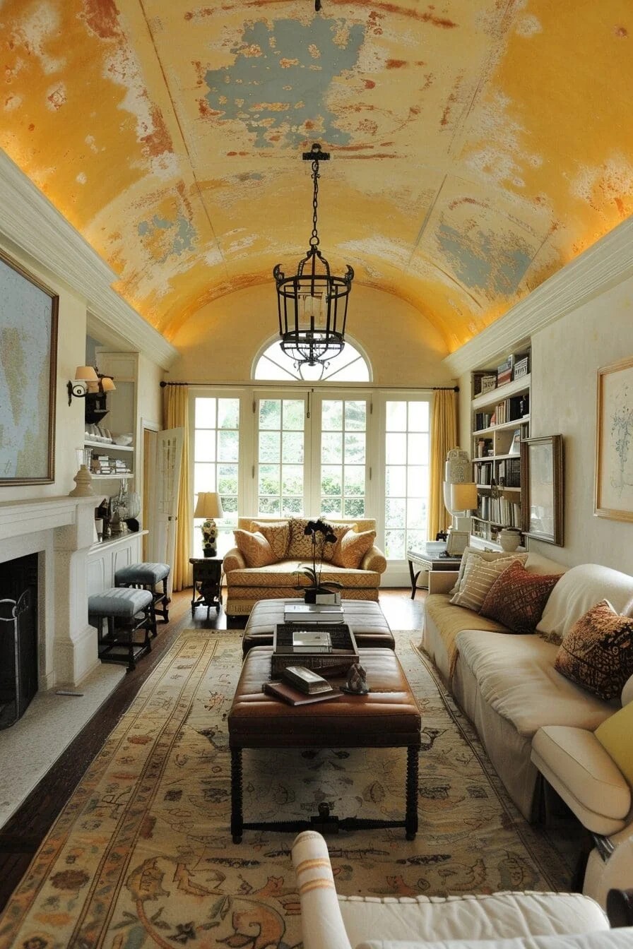 Pale Yellow Painted Ceiling