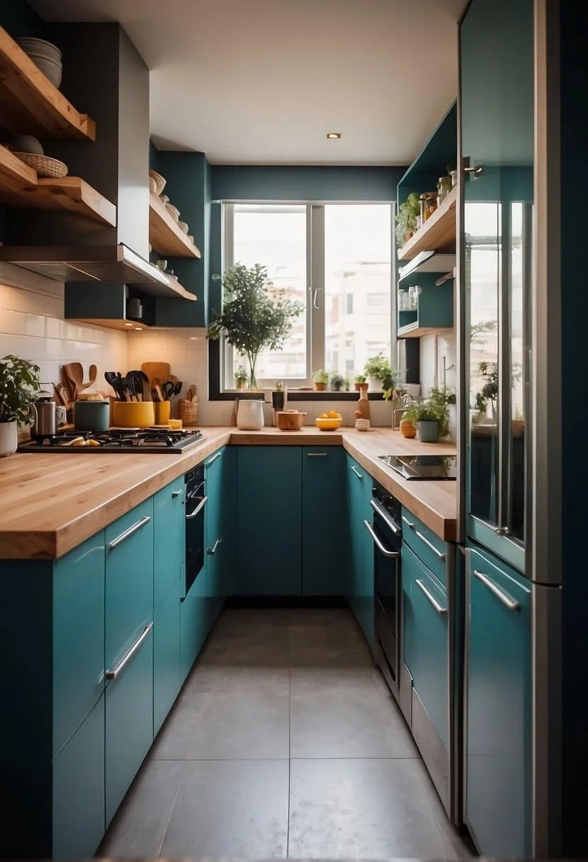 Choose Bright Colors For A Spacious Feel In Your Small Galley Kitchen