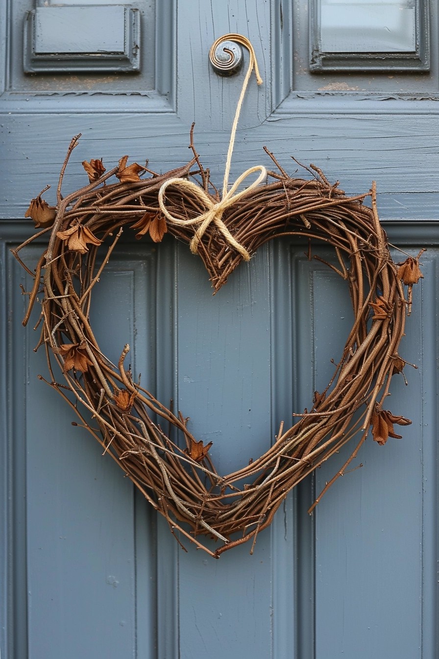 Rustic Heart-Shaped Twig Wreath