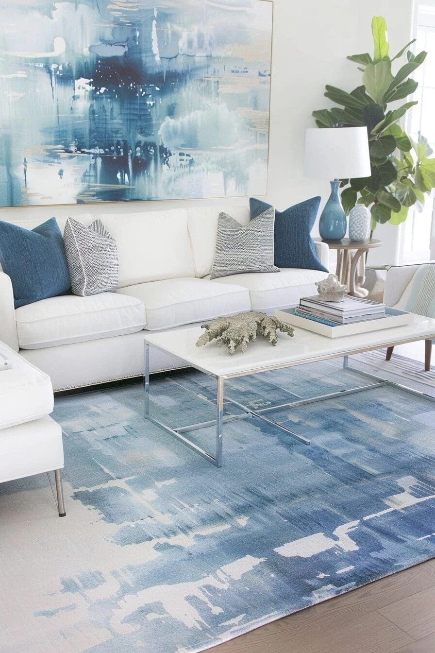 Faded Blue Rug