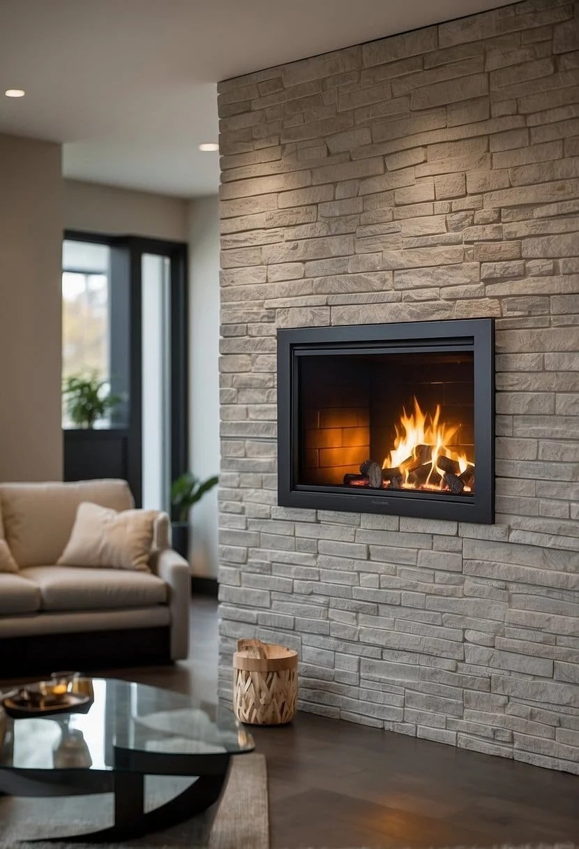 Contact Paper for A Renter-Friendly Fireplace Makeover