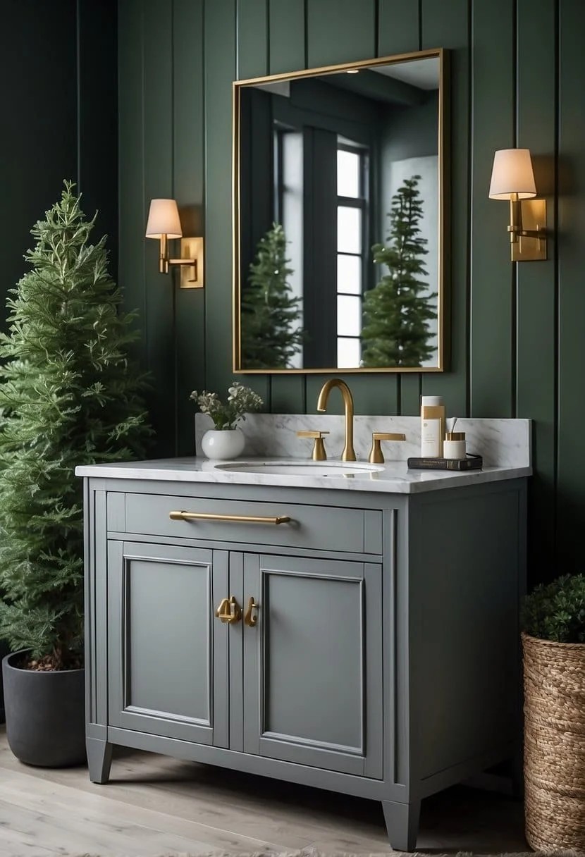 Pale Gray Bathroom Vanity