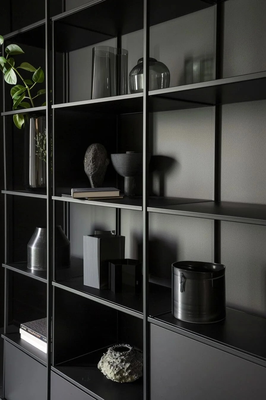 Black Shelving Unit