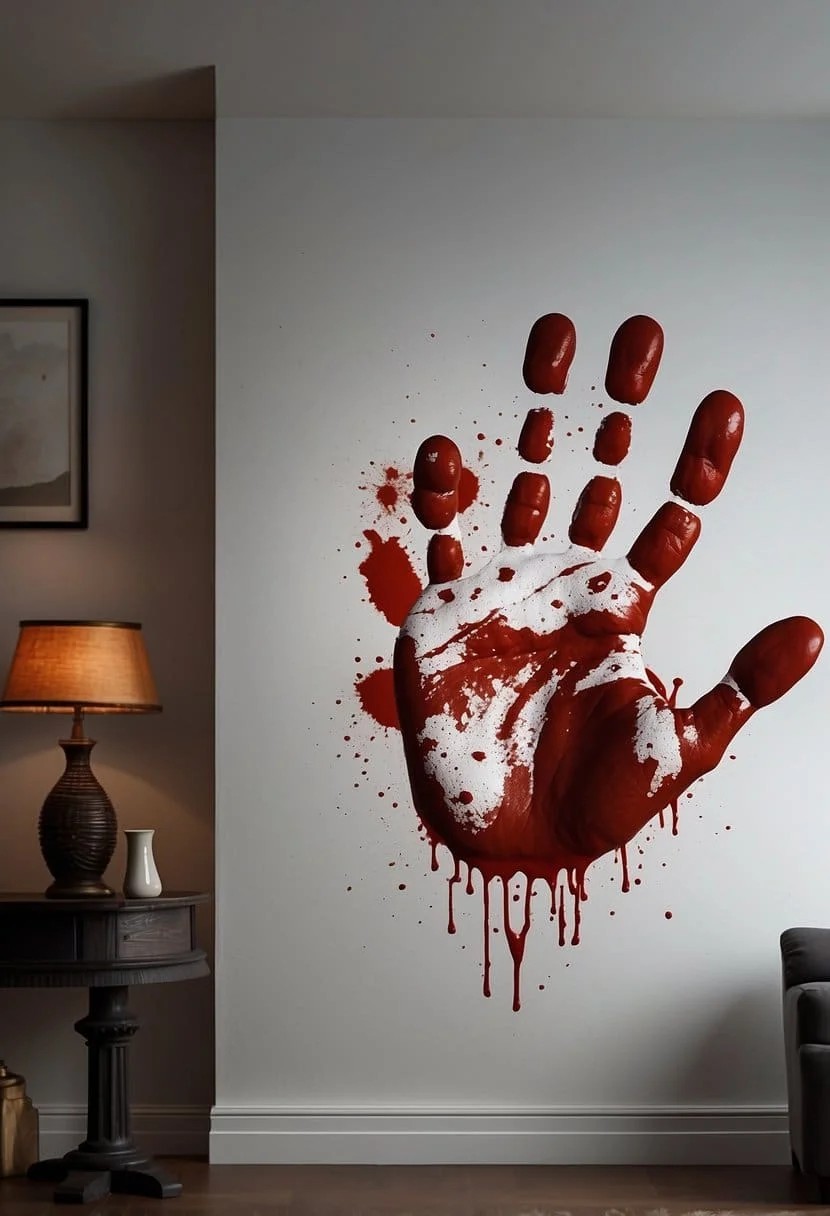 Bloody Handprint Wall Art