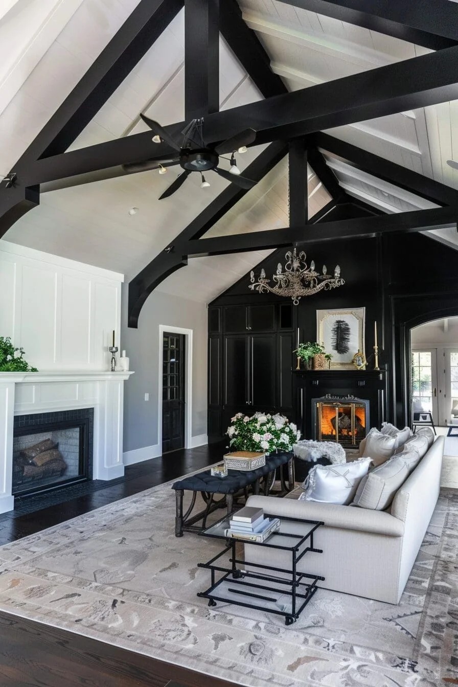 Black Ceiling Beams