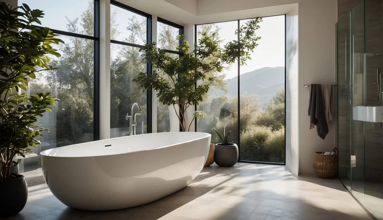 Minimalist Elegance with Freestanding Bathtub