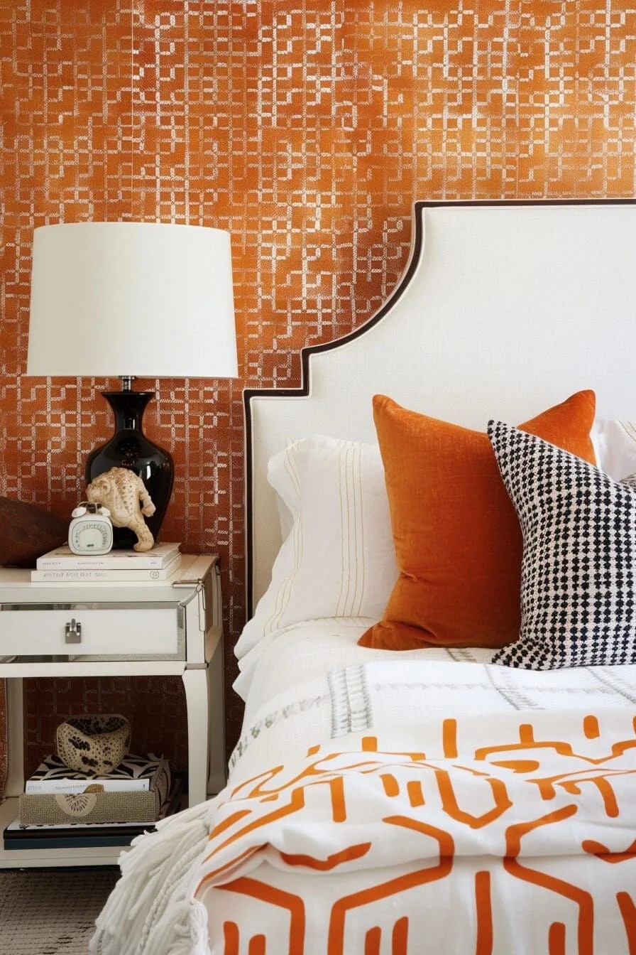 Geometric Orange Wallpaper