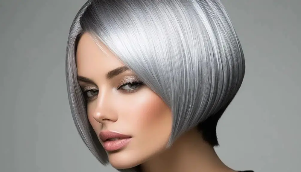 Silver Angled Bob