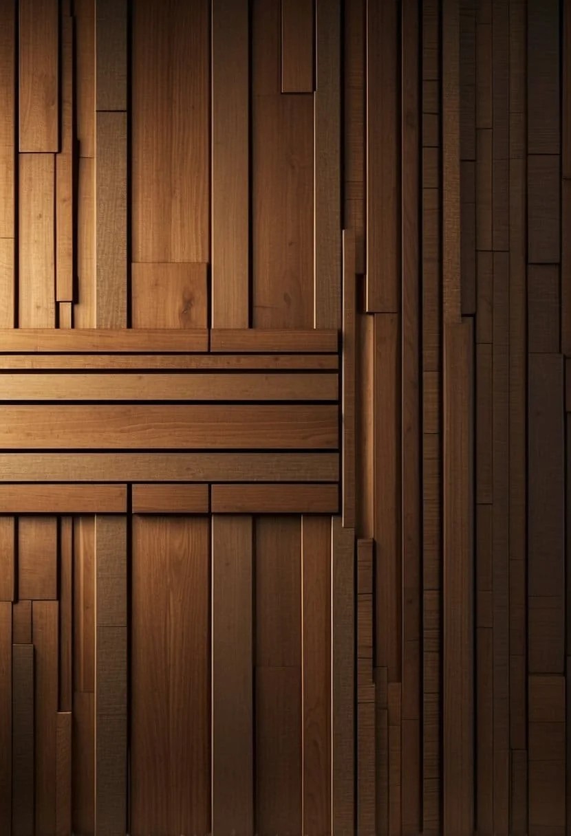 Slatted Wood Trim Accent Wall