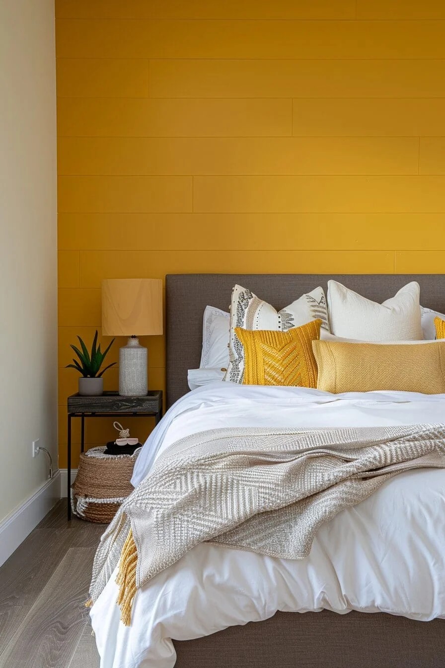 Mustard Yellow Accent Wall