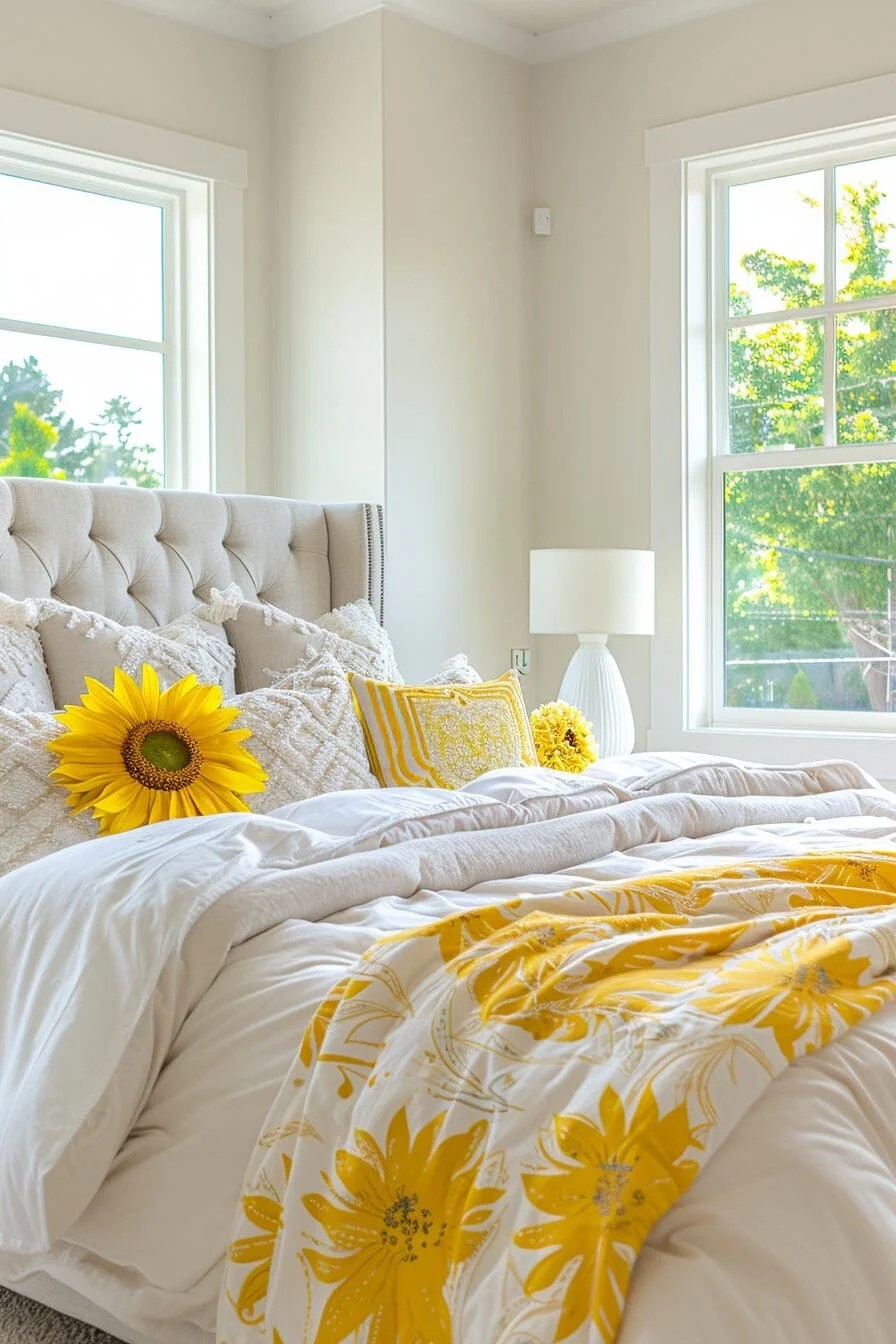 Pops of Sunflower Yellow with Neutrals