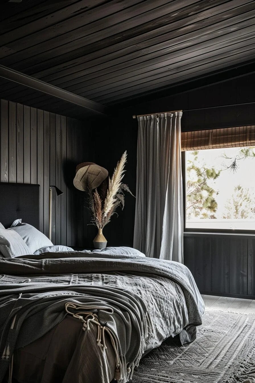 Black Shiplap Ceiling