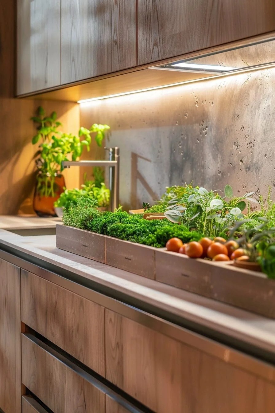 Indoor Herb Garden with Green Touch