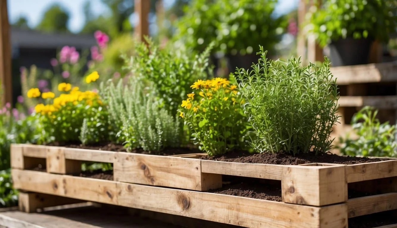 DIY Pallet Herb Garden Planters