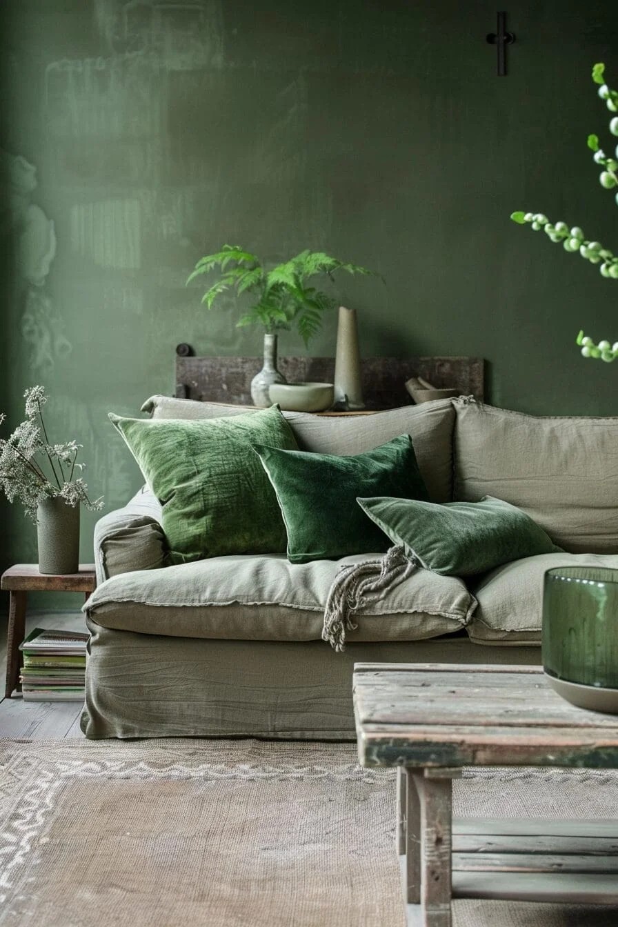 Olive Green Throw Pillows