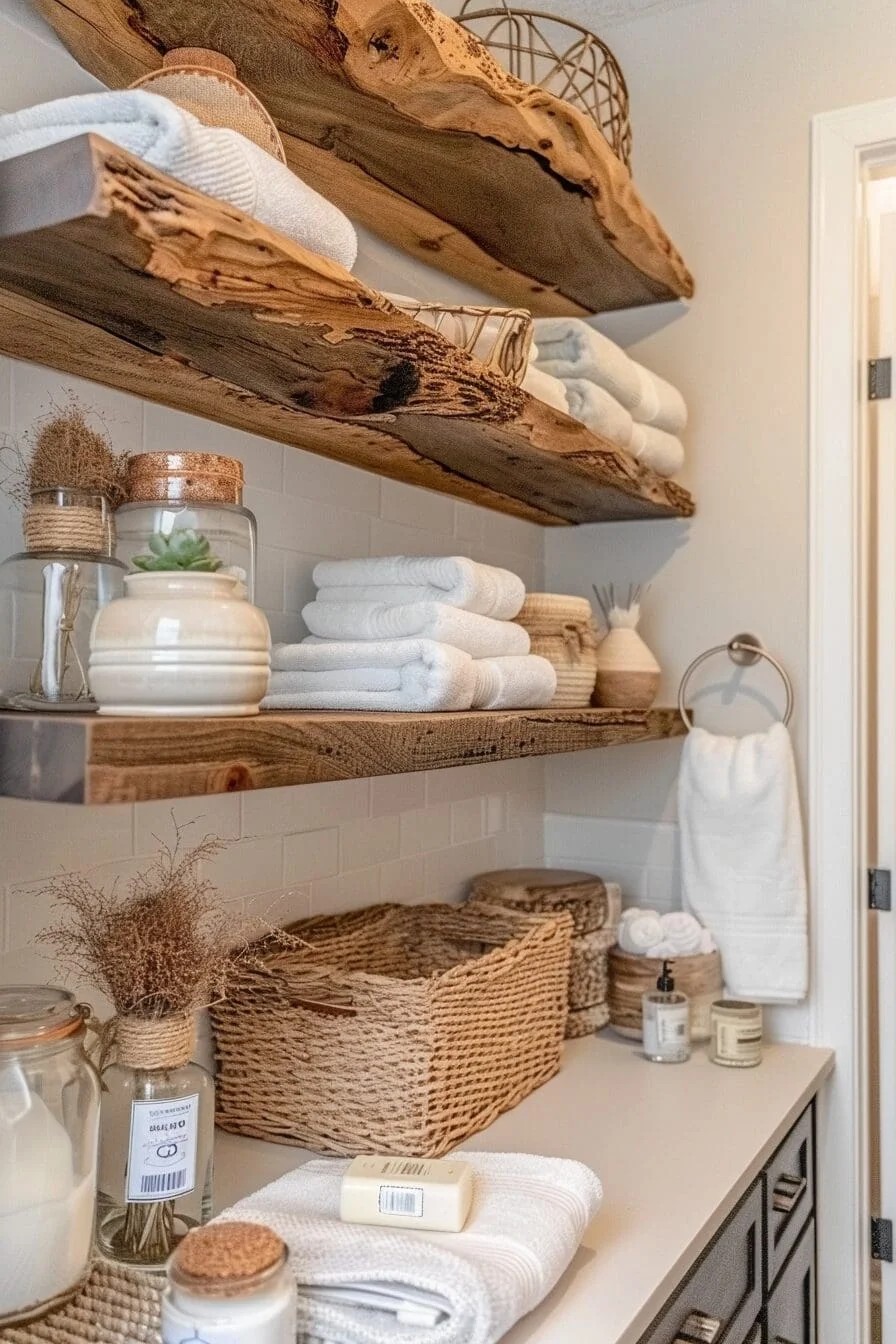 Natural Wood Shelves