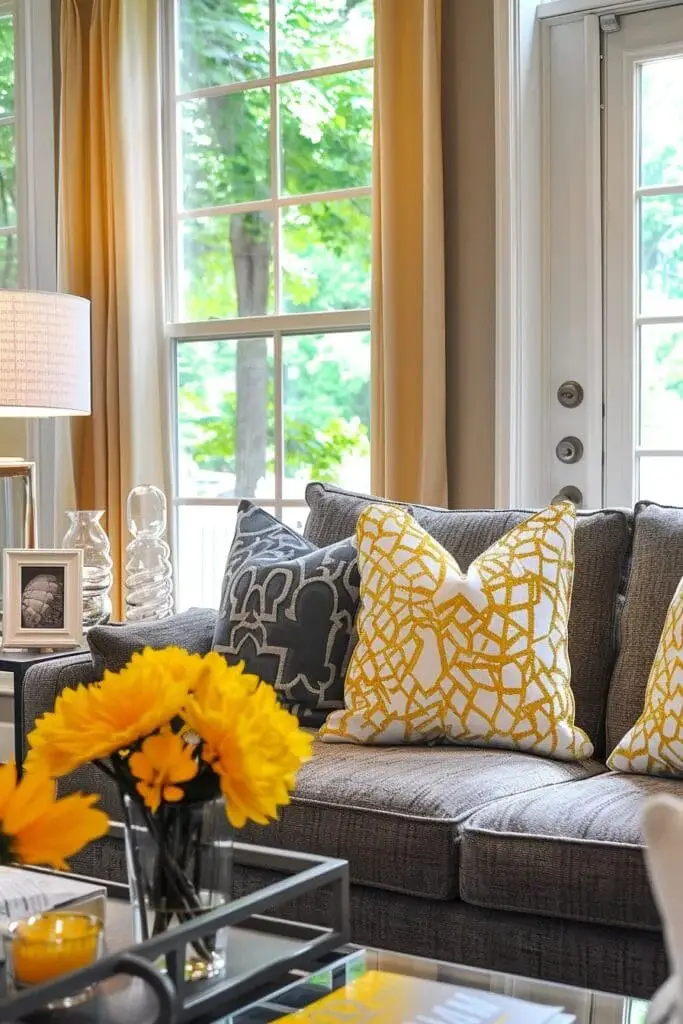 Sunshine Yellow Throw Pillows