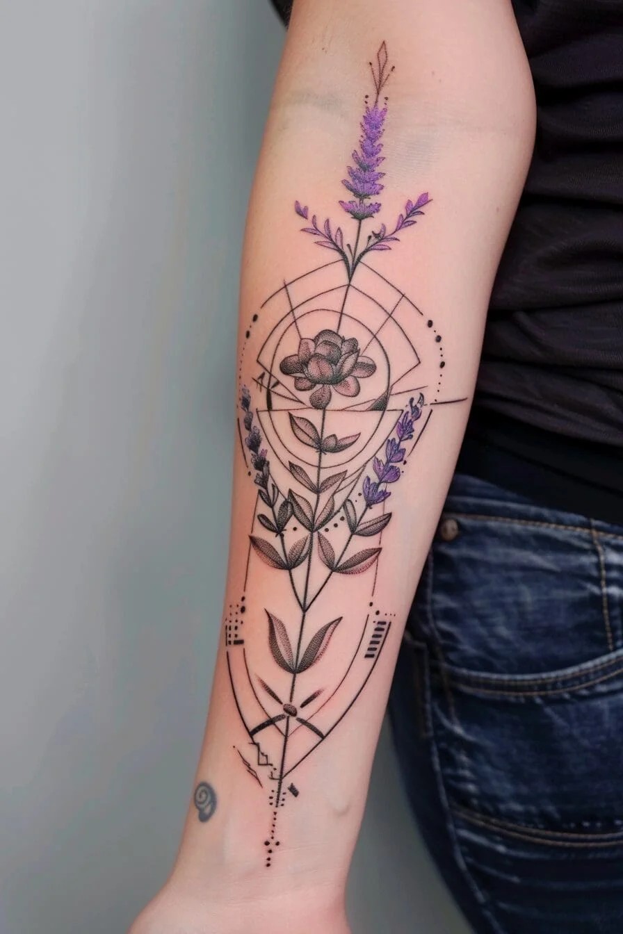 Lavender with Mandala or Sacred Geometry