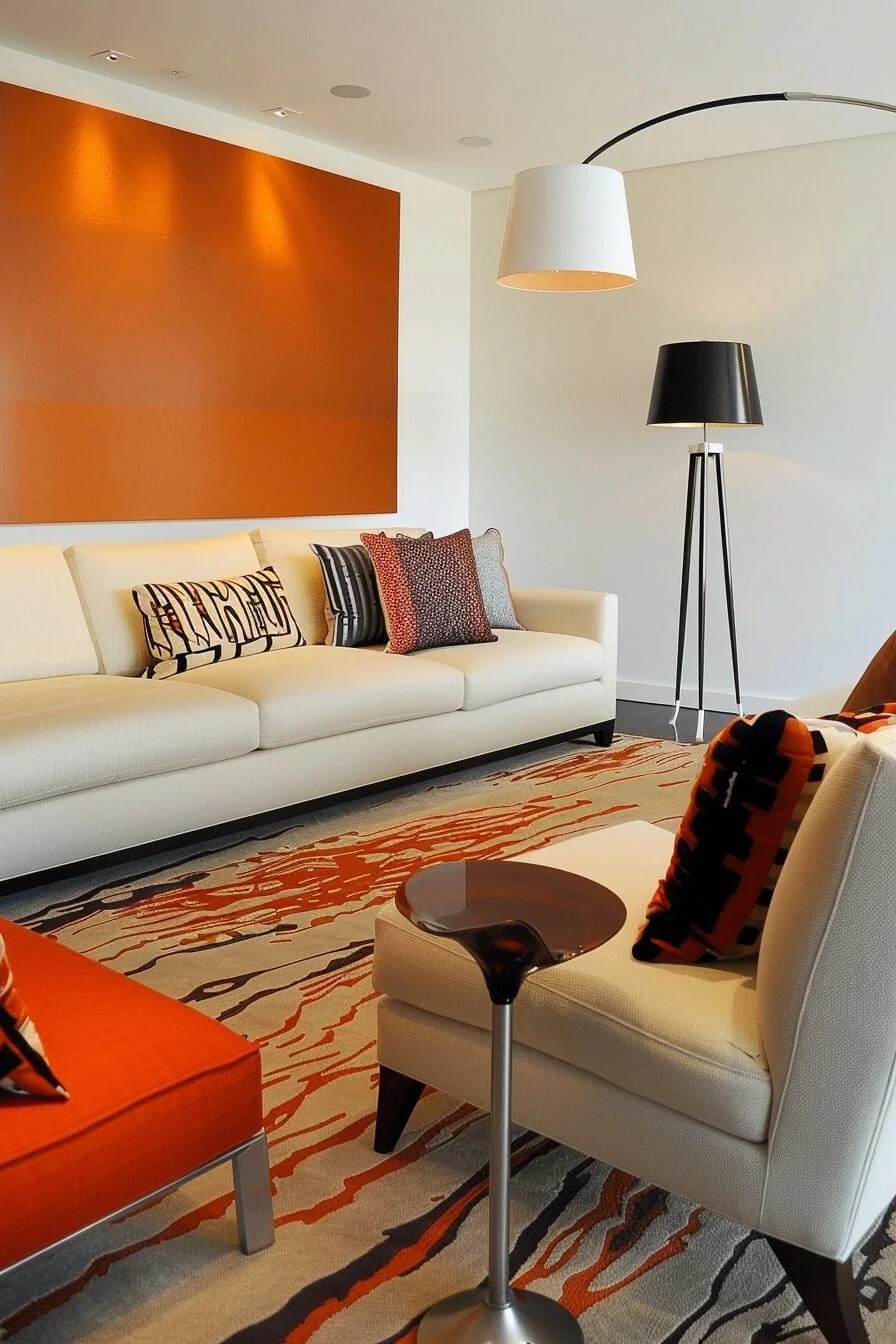 Bold Orange Floor Lamp