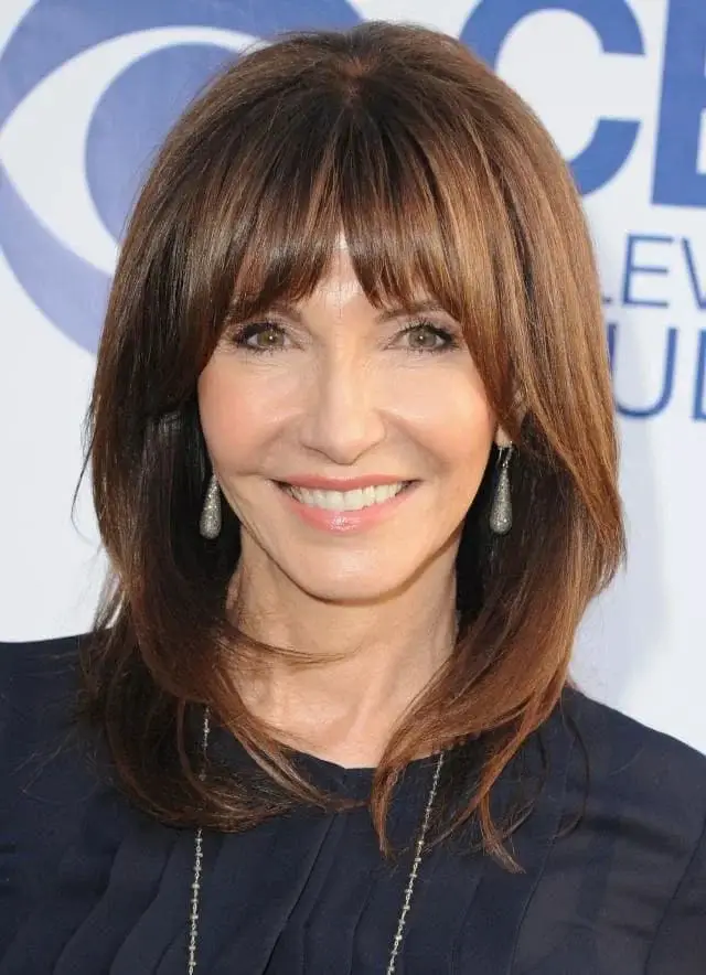 Layered Mid-Length with Bangs