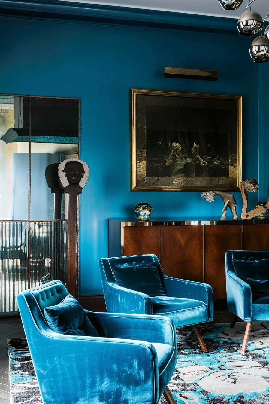 Teal Armchairs