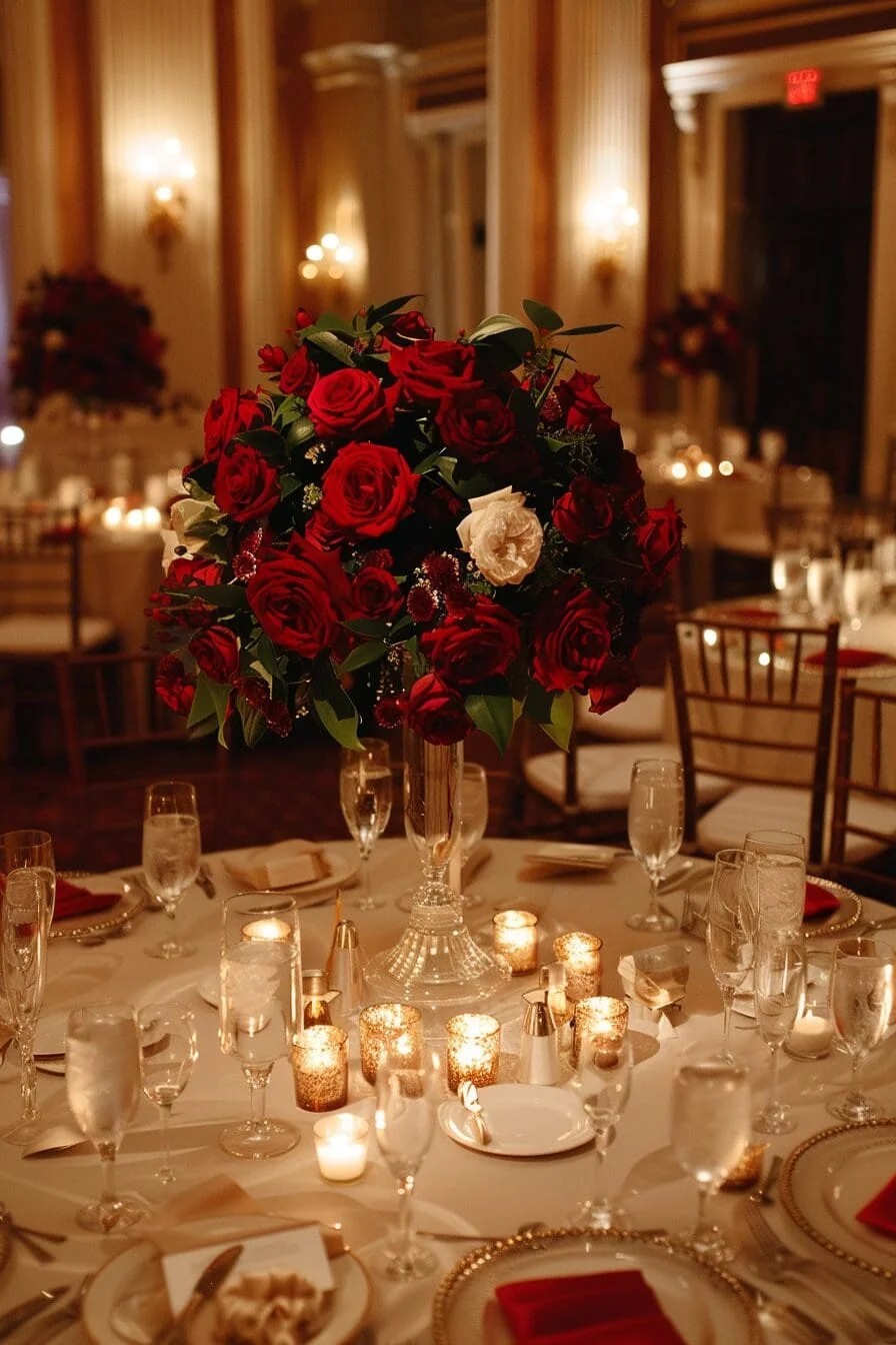 Romantic Candlelit Wedding Table