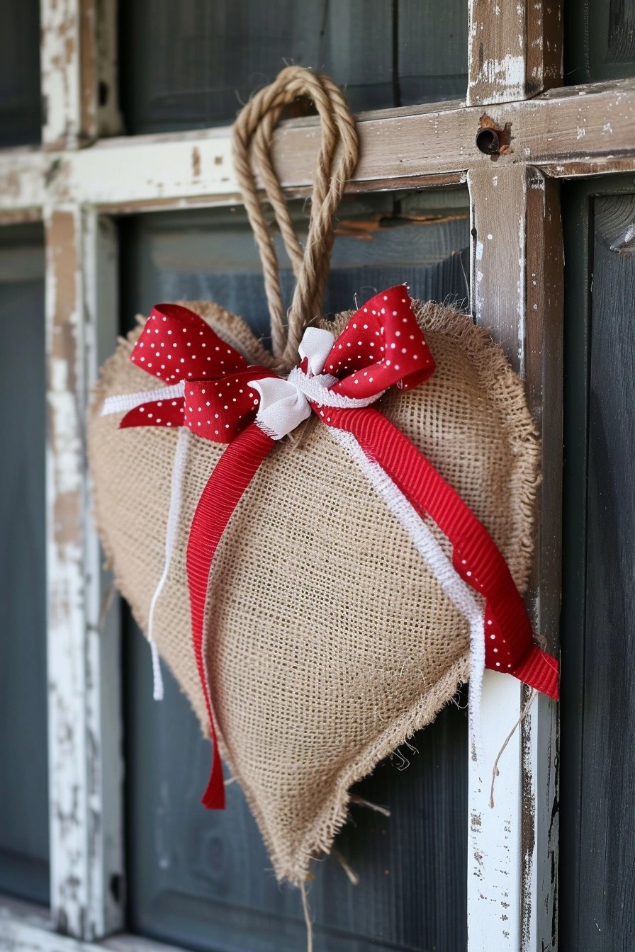 Love-Themed Burlap Door Hanger