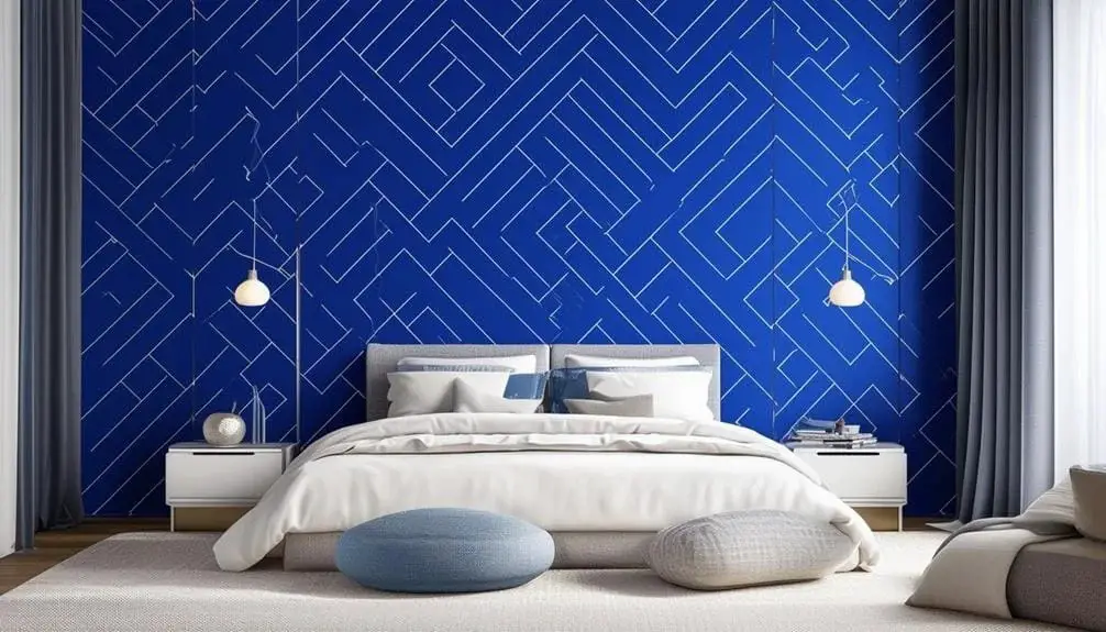 Royal Blue Geometric Pattern